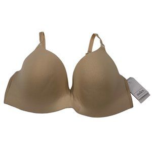 Auden Women's 34D Bra The Bliss Lightly Lined Wireless Adjustable Straps Beige
